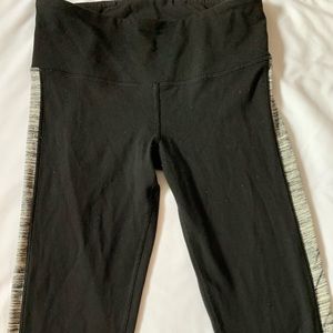 Ivivva black leggings with stripes